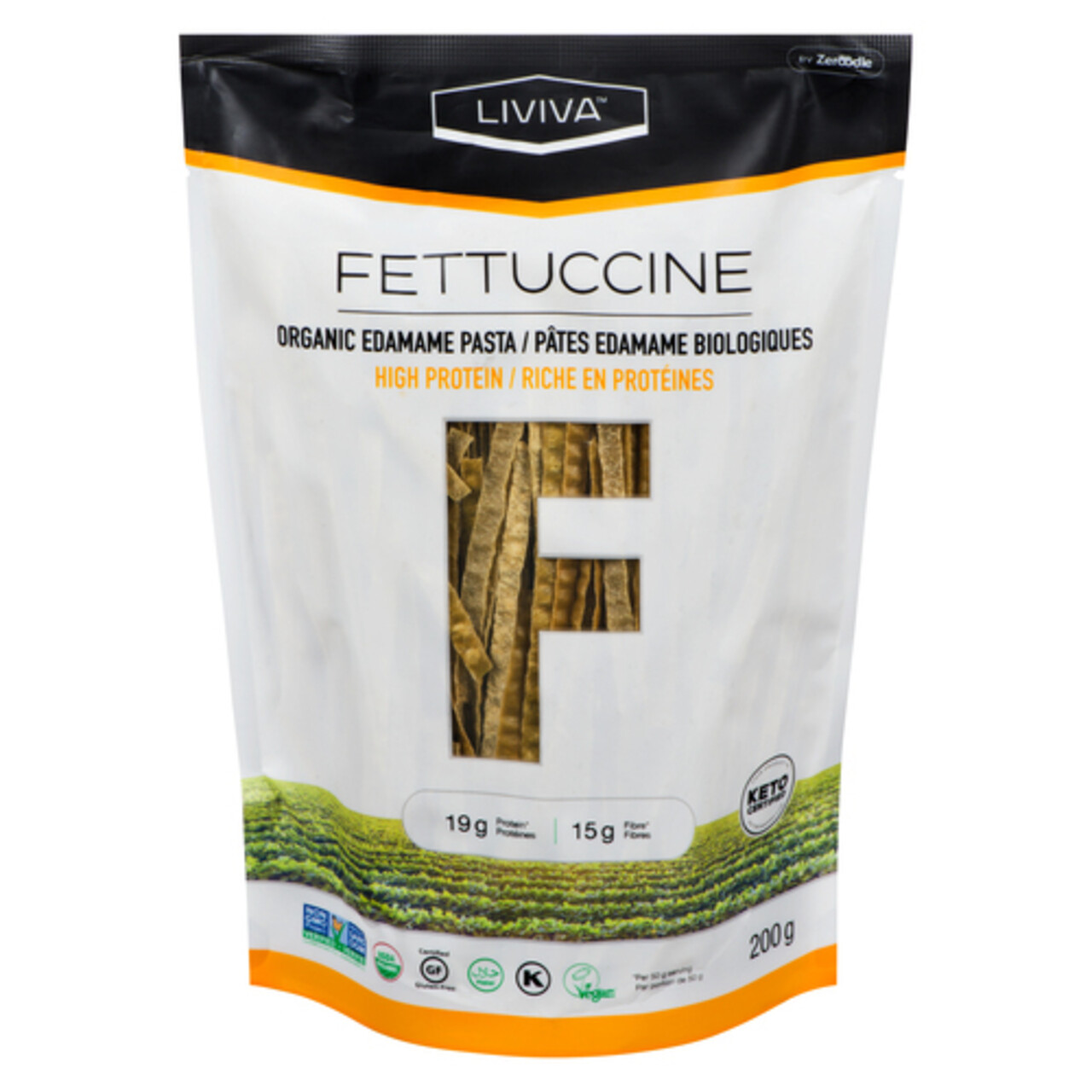 Liviva Organic Fettuccine Pasta Edamame 200 g Voilà Online Groceries