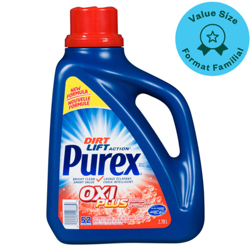 Purex Ultra Laundry Detergent Oxi Plus 52 Loads Value Size 2.79 L