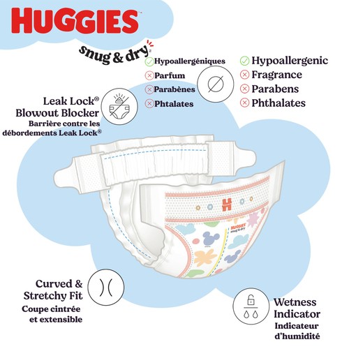 Huggies Snug And Dry Diapers Size 1 128 Count