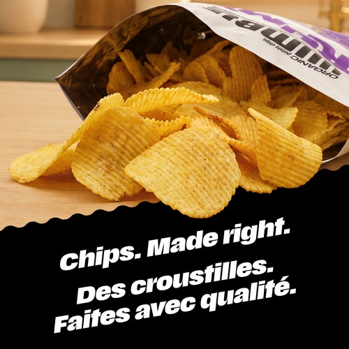 Humble Rumbles Ripple Organic Potato Chips Sour Cream & Onion 135 g