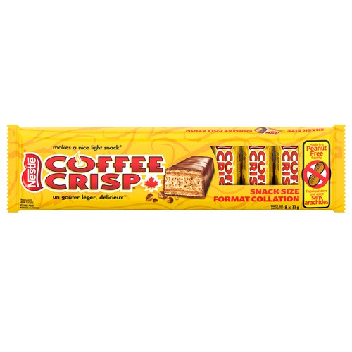 Coffee Crisp Peanut-Free Chocolate Bars Juniors 8 Pack 88 g