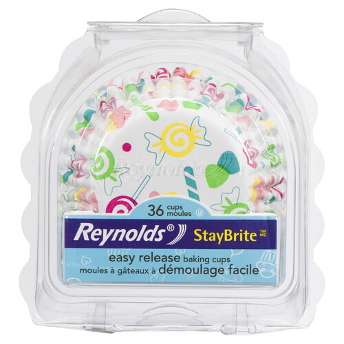 Reynolds Stay Brite Baking Cups Easy Release 36 Count