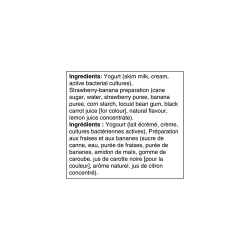 Oikos 2% Greek Yogurt Blended Strawberry-Banana Flavour 4 x 100 g