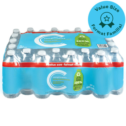 Compliments Spring Water 40 x 500 ml (bottles)