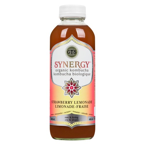 GT's Organic Kombucha Strawberry Lemonade 480 ml (bottle)