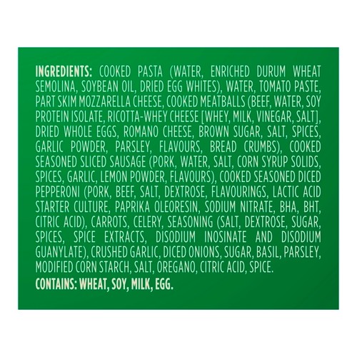 Marie Callender's Frozen Entrée Hearty Three Meat Marinara 794 g