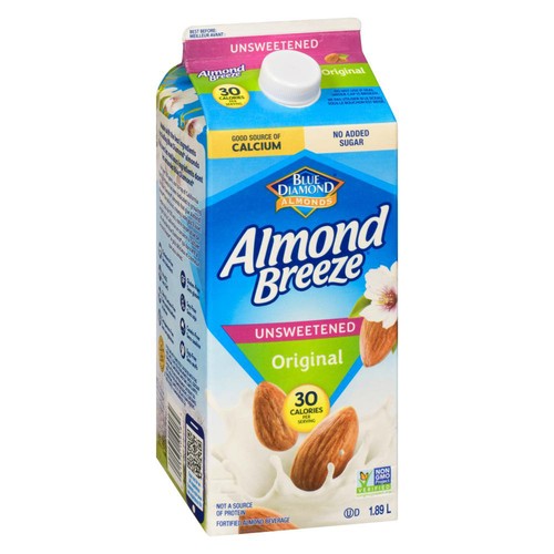 Blue Diamond Breeze Almond Milk Unsweetened Original 1.89 L