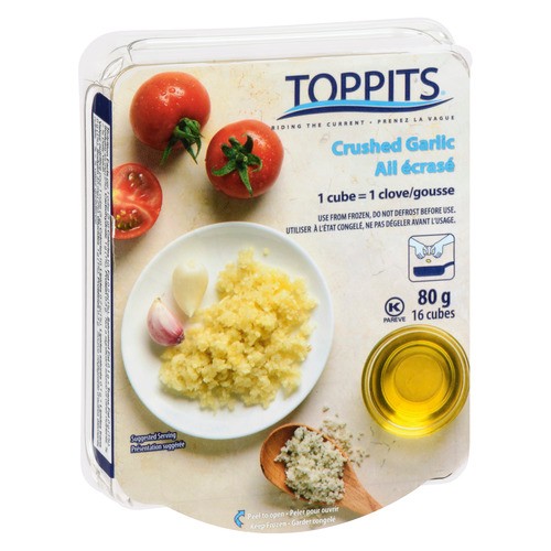 Toppits Frozen Chopped Garlic Cubes 80 g