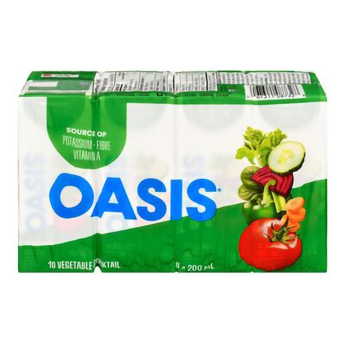 Oasis Juice 10 vegetable cocktail 8 x 200 ml