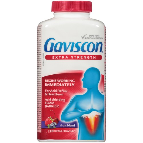 Gaviscon Digestive Care Foamtabs Extra Strength Fruit Blend 120 EA