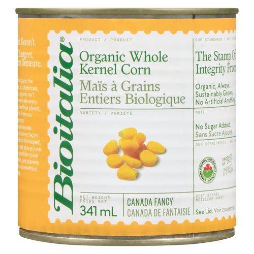 Bioitalia Organic Canned Whole Kernel Corn 341 ml