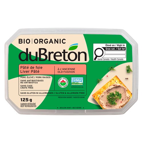 duBreton Organic Liver Pâté Old-Fashion 125 g