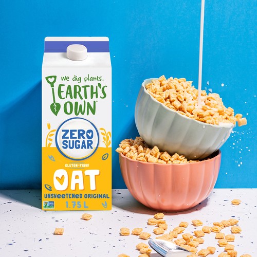 Earth's Own Zero Sugar Gluten-Free Oat Milk Alternative Original 1.75 L