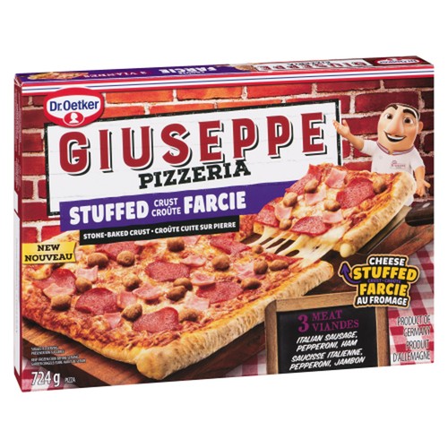 Dr. Oetker Giuseppe Frozen Stuffed Crust Pizza 3 Meat 724 g