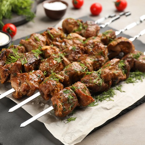 Beef Cubes Brochette