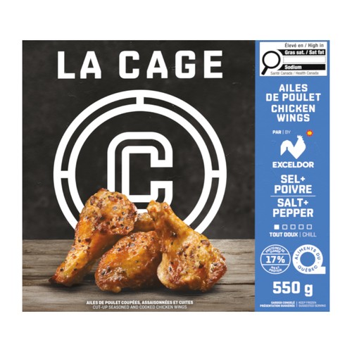 La Cage Frozen Chicken Wings Pepper & Sea Salt 550 g
