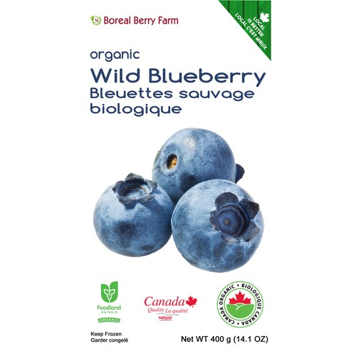 Boreal Organic Frozen Fruit Wild Blueberry 400 g