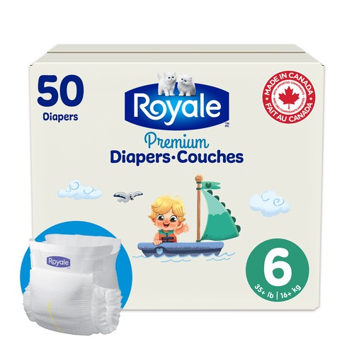 Royale Premium Disposable Baby Diapers Super Pack Size 6 50 Count