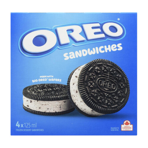 Oreo Frozen Dessert Sandwiches 4 x 125 ml