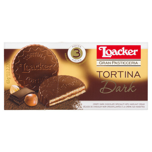 Loacker Cookies Tortina Dark 63 g