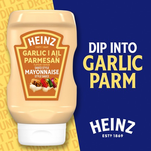 Heinz Mayonnaise Style Sauce Garlic Parmesan 340 ml