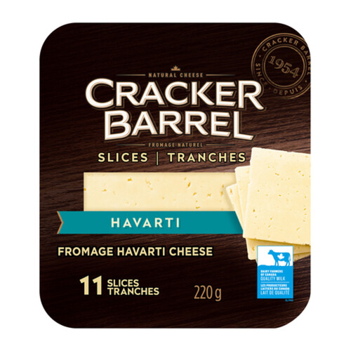 Cracker Barrel Sliced Cheese Havarti 11 Slices 220 g