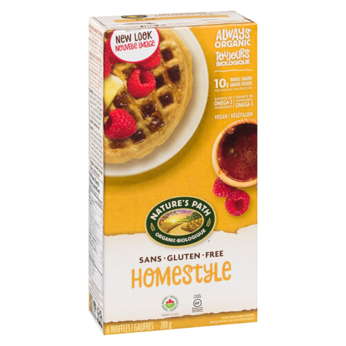 Nature's Path Organic Gluten-Free Frozen Waffles Homestyle 210 g