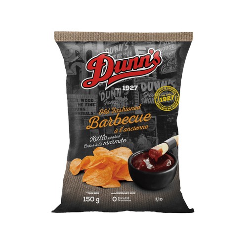 Dunn's Famous Old Fashioned Potato Chips Kettled BBQ 150 g