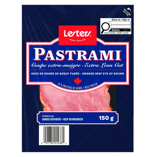Lesters Deli Beef Sliced Pastrami 150 g