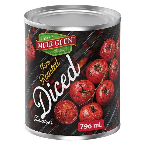 Muir Glen Organic Diced Tomatoes Fire Roasted 796 ml