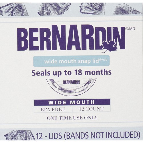 Bernardin Wide Mouth Snap Lids 12 Pack