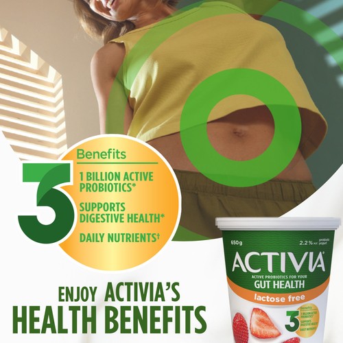 Activia Lactose-Free Probiotics Yogurt Strawberry 650 g