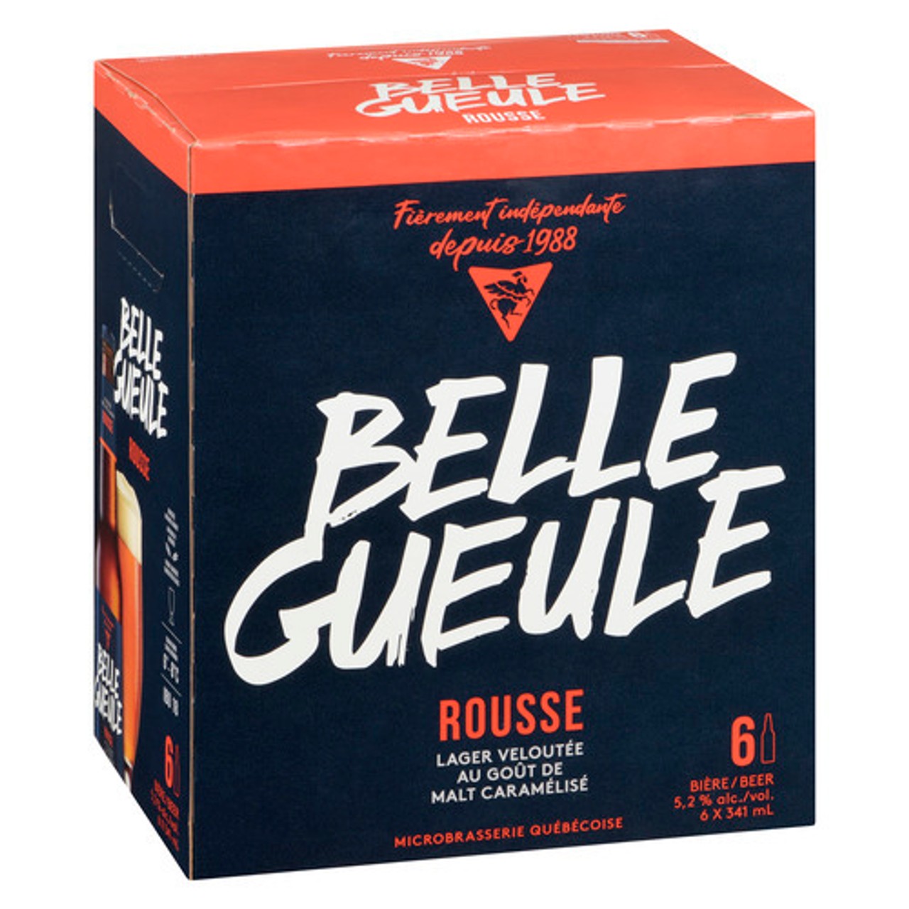 Bello Rousse Belle Gueule Rousse Lager Beer 5.2% Alcohol 6 x 341 ml (bottles ...