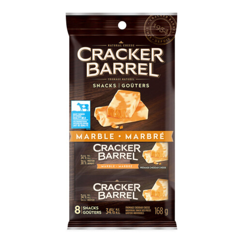 Cracker Barrel Portion Cheese Snack Marble Cheddar 8 Pack 168 g