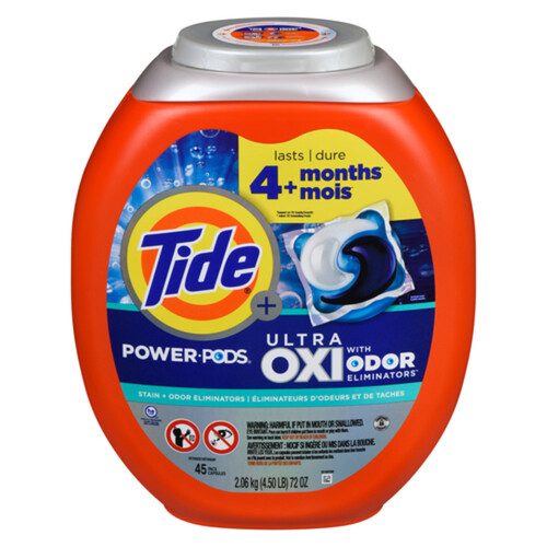 Tide Power Pods Liquid Ultra Oxi And Odor Eliminators Laundry Detergent 2.17 KG