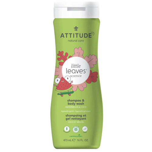 Attitude Little Leaves 2-in-1 Shampoo & Body Wash Watermelon & Coconut 473 ml