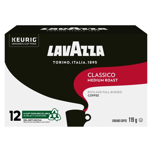 Lavazza Coffee Pods Classico Medium Roast 12 K-Cups 119 g