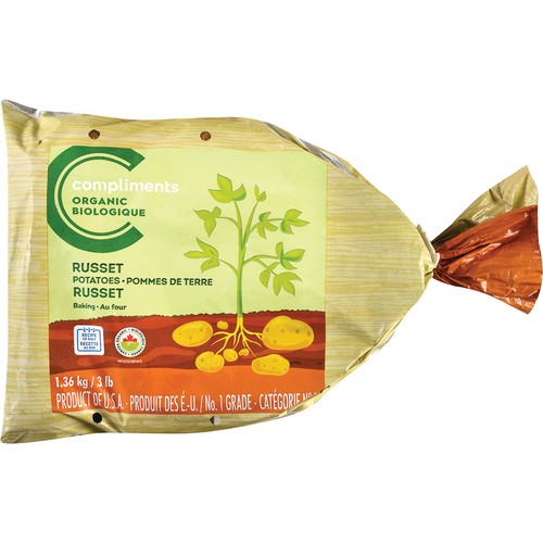 Compliments Organic Potatoes Russet 1.36 kg