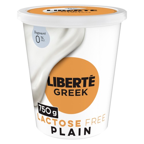 Liberté Greek 0 Lactose Free Yogurt Plain High Protein 750 g Voilà
