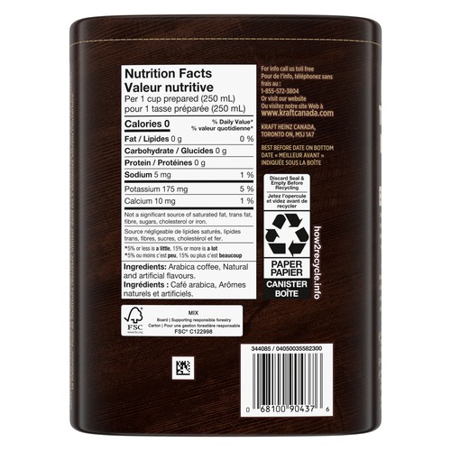 Kraft Cafe Barista Flavoured Ground Coffee Salted Caramel 340 g