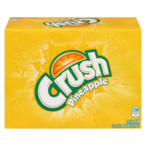 Crush Soft Drink Pineapple 12 x 355 ml (cans)