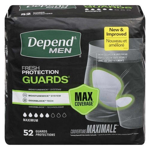 Depend Guards for Men Maximum Absorbency 52 Count