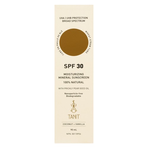 Tanit Mineral Sunscreen Moisturizing SPF 30 Coconut + Vanilla 90 ml
