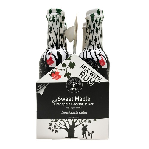 Apple Flats Cocktail Mixer Sweet Maple Crabapple 4 x 250 ml (bottles)