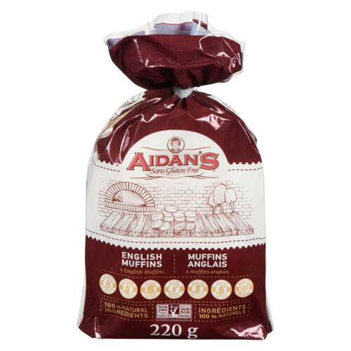 Aidan's Gluten-Free English Muffins 220 g (frozen)