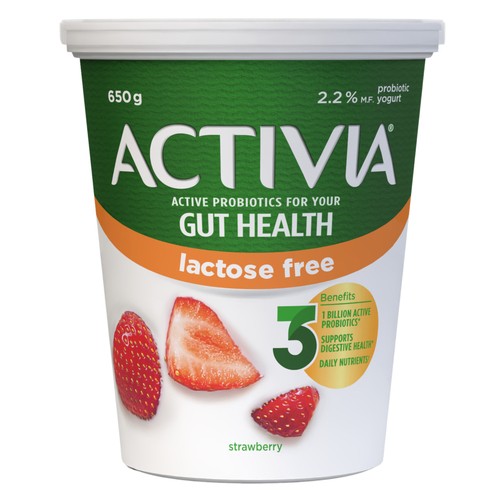 Activia Lactose-Free Probiotics Yogurt Strawberry 650 g