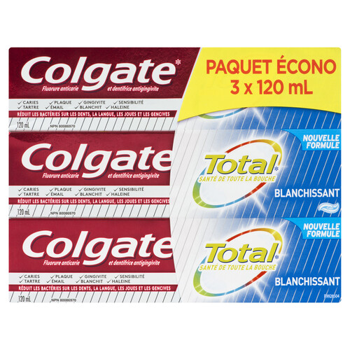 Colgate Toothpaste Total Whitening 3 x 120 ml