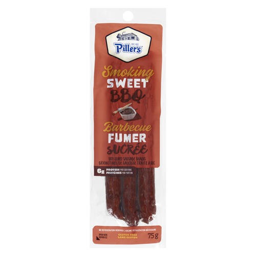 Piller's Dry Cured Sausage Snacks Smoking Sweet BBQ 75 g