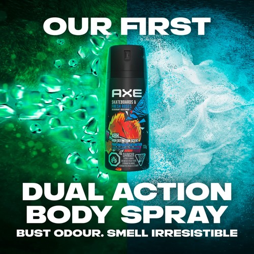 Axe Deodorant Body Spray Skateboard & Fresh Roses 113 g