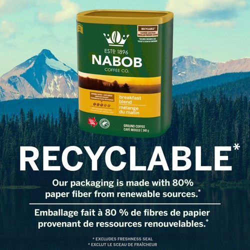 Nabob Ground Coffee Breakfast Blend Medium Roast 340 g